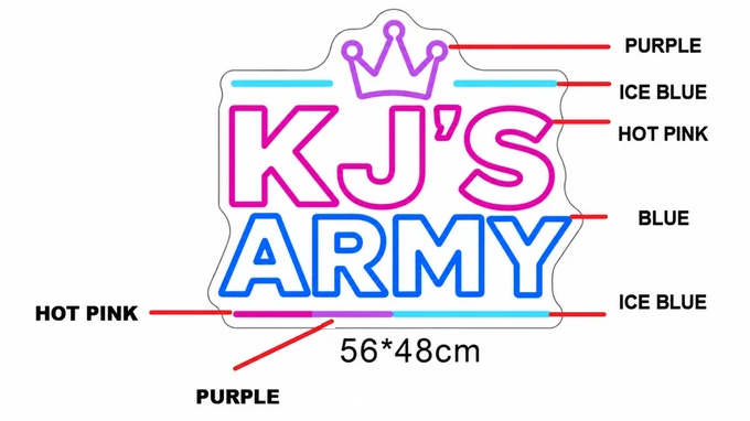 KJ'S ARMY - Exclusive - Neon Now with FREE Remote Control, Accessories and Woldwide  Delivery.