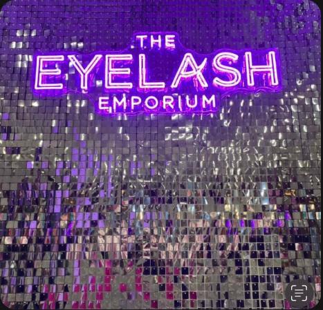 Neon sign ideas for the eyelash emporium who saw a great opportunity